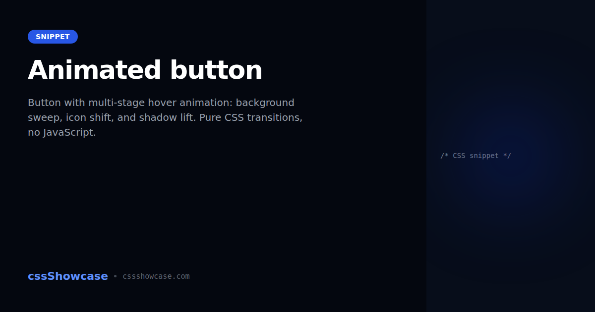 Animated button — cssShowcase