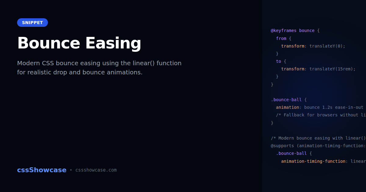 Bounce Easing — cssShowcase