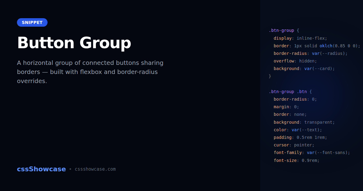 Button Group — cssShowcase