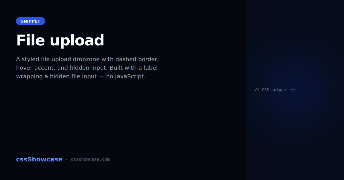 File upload — cssShowcase