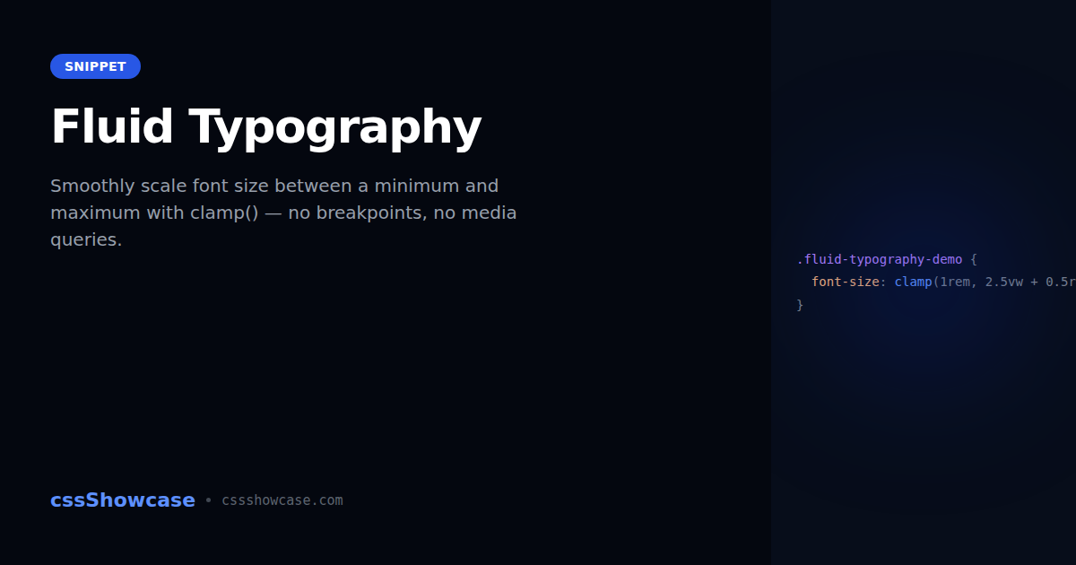 Fluid Typography — cssShowcase