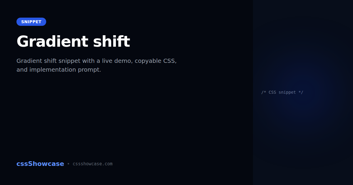 Gradient shift — cssShowcase