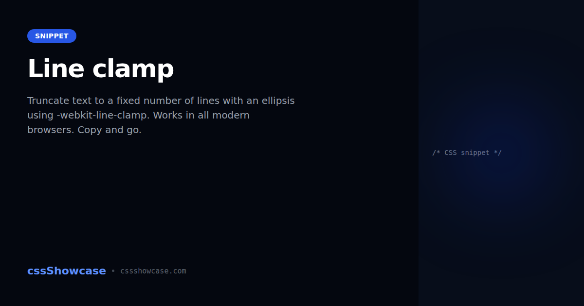 Line clamp — cssShowcase
