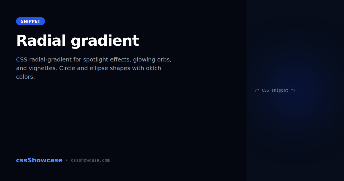 Radial gradient — cssShowcase