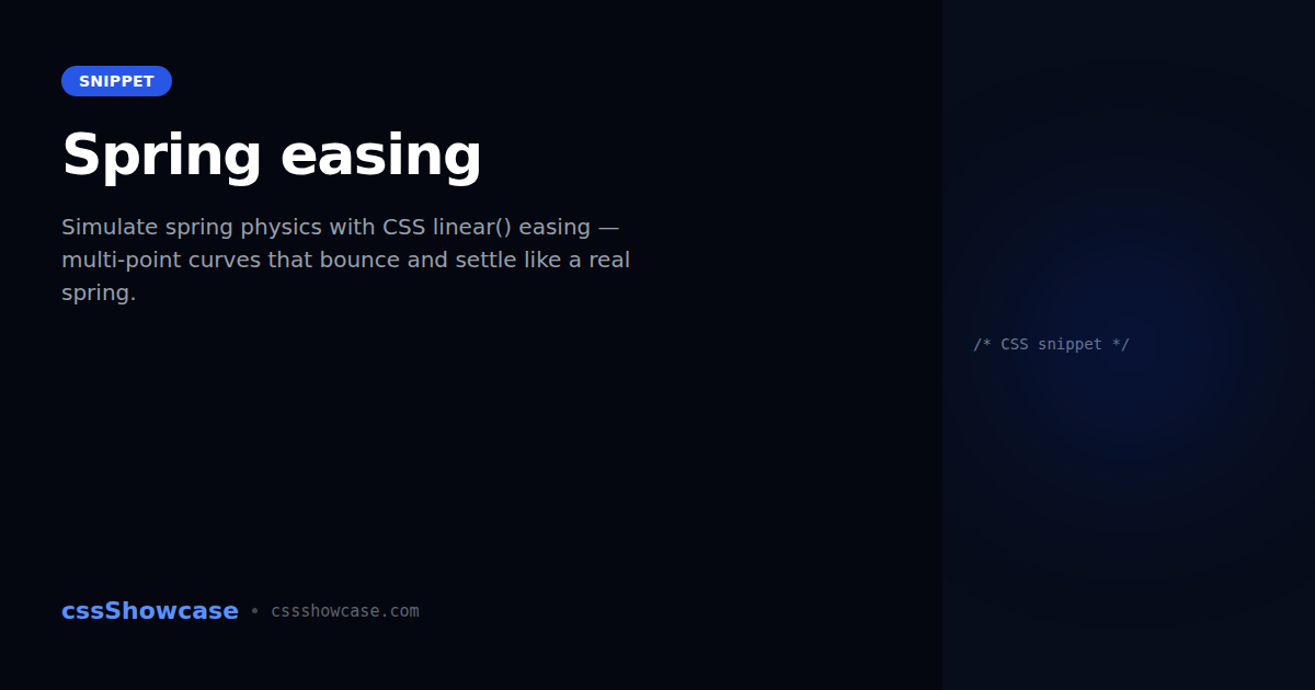 Spring easing — cssShowcase